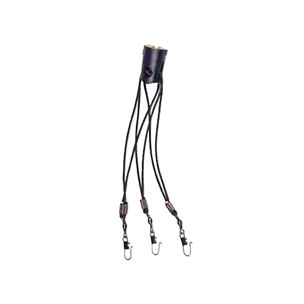 Black elastic suspension mount with three hooks